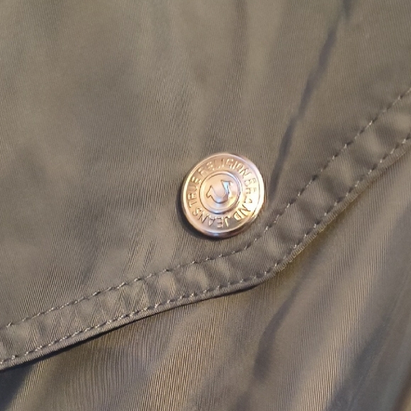 True Religion Women’s Long Bomber Jacket - Balsam Green - Size S - Picture 8 of 12